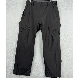 Gerry Ski Snow Cargo Pants Mens‎ Large Black Flat Front Pockets Winter Outdoor